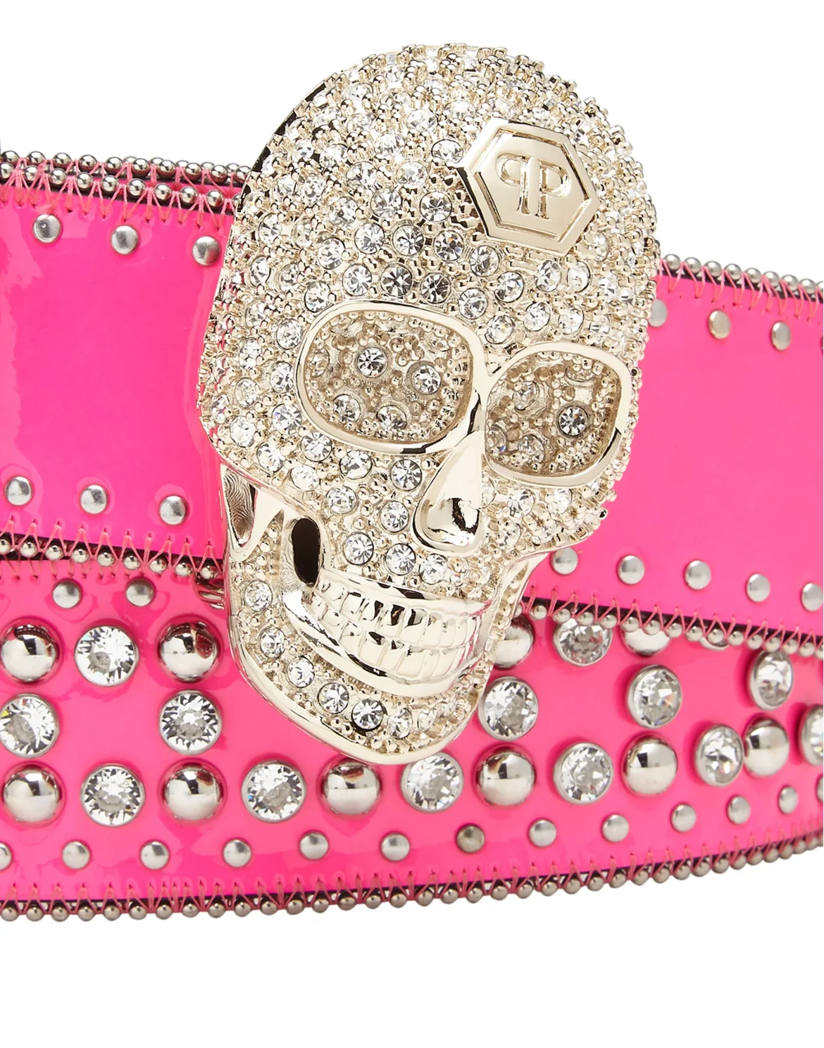 Belt Skull crystal, цвет: Розовый