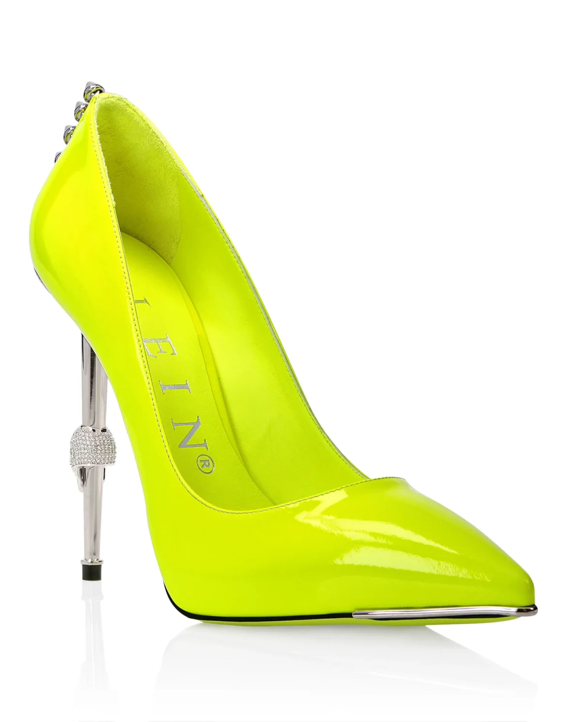 Patent Leather Decollete Hi-Heels Studs, цвет: Желтый