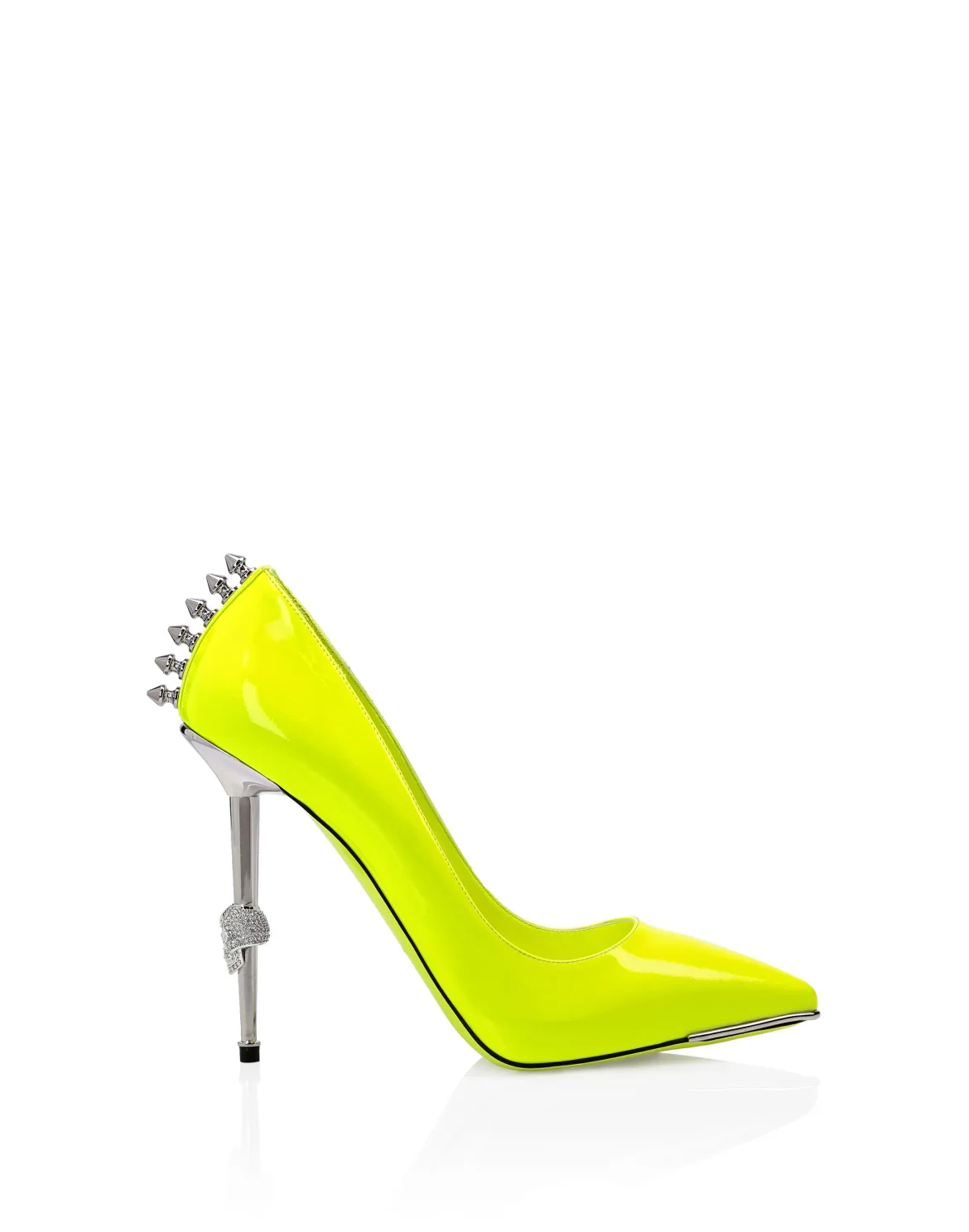 Patent Leather Decollete Hi-Heels Studs, цвет: Желтый