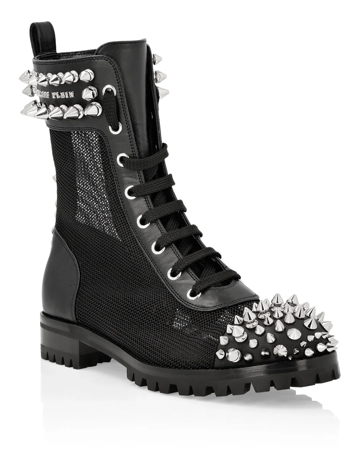 Boots Low Flat Studs, цвет: Черный