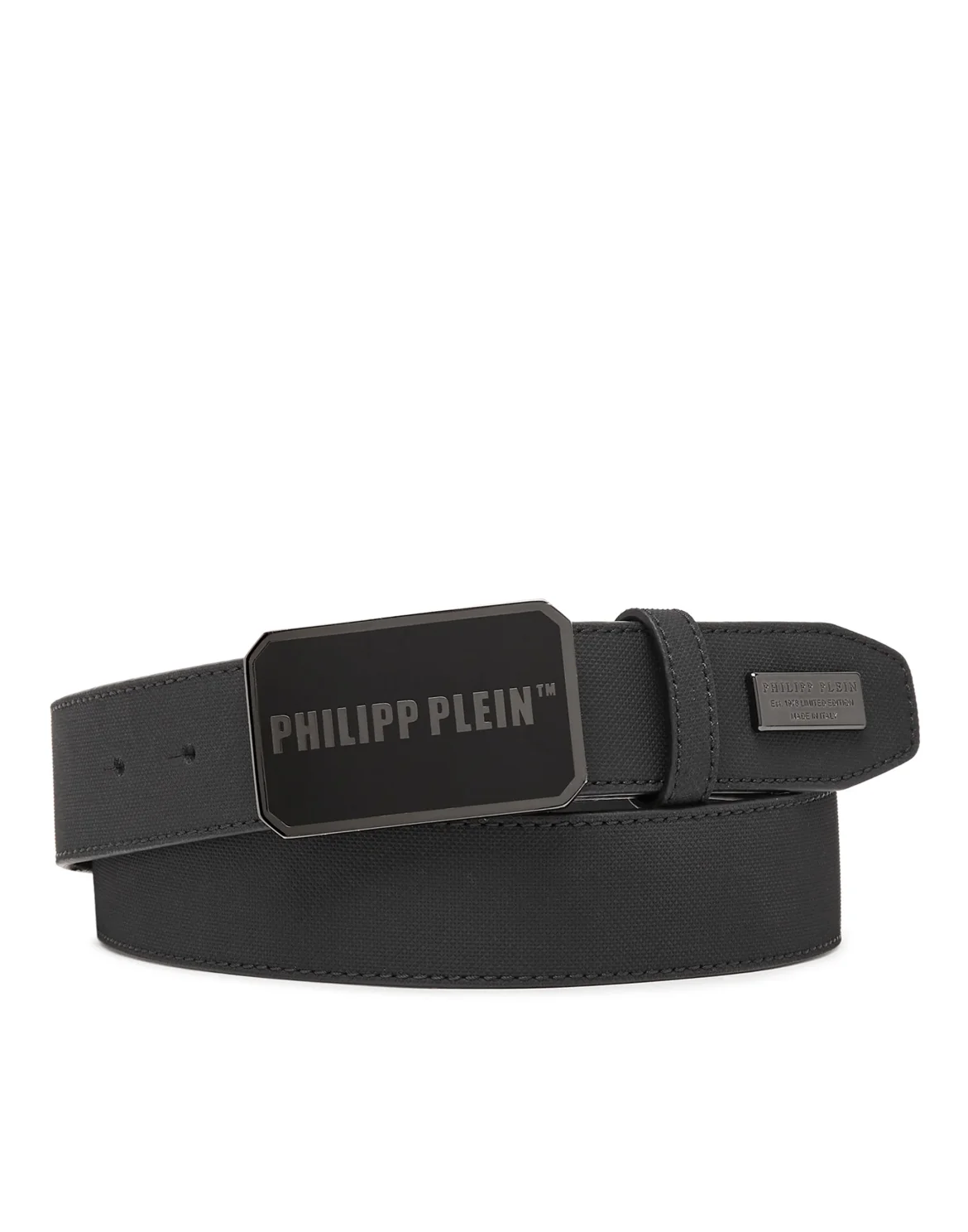 Leather Belt Philipp Plein TM, цвет: Черный