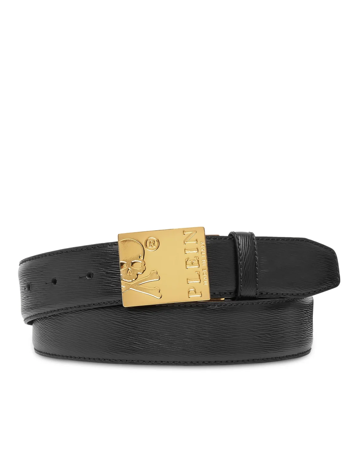 Leather Belt Skull and Plein, цвет: Черный