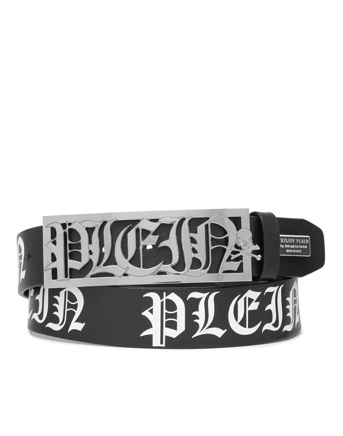 Leather Belt Philipp Plein TM, цвет: Черный