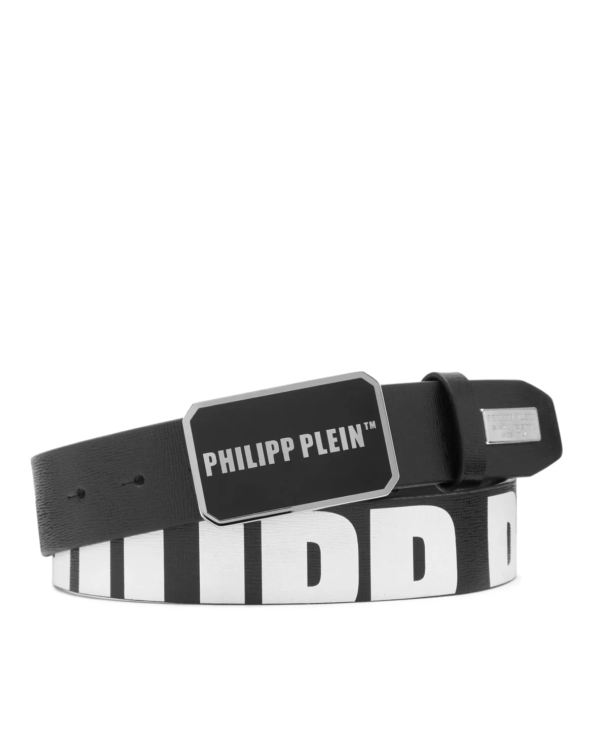 Leather Belt Philipp Plein TM, цвет: Черный