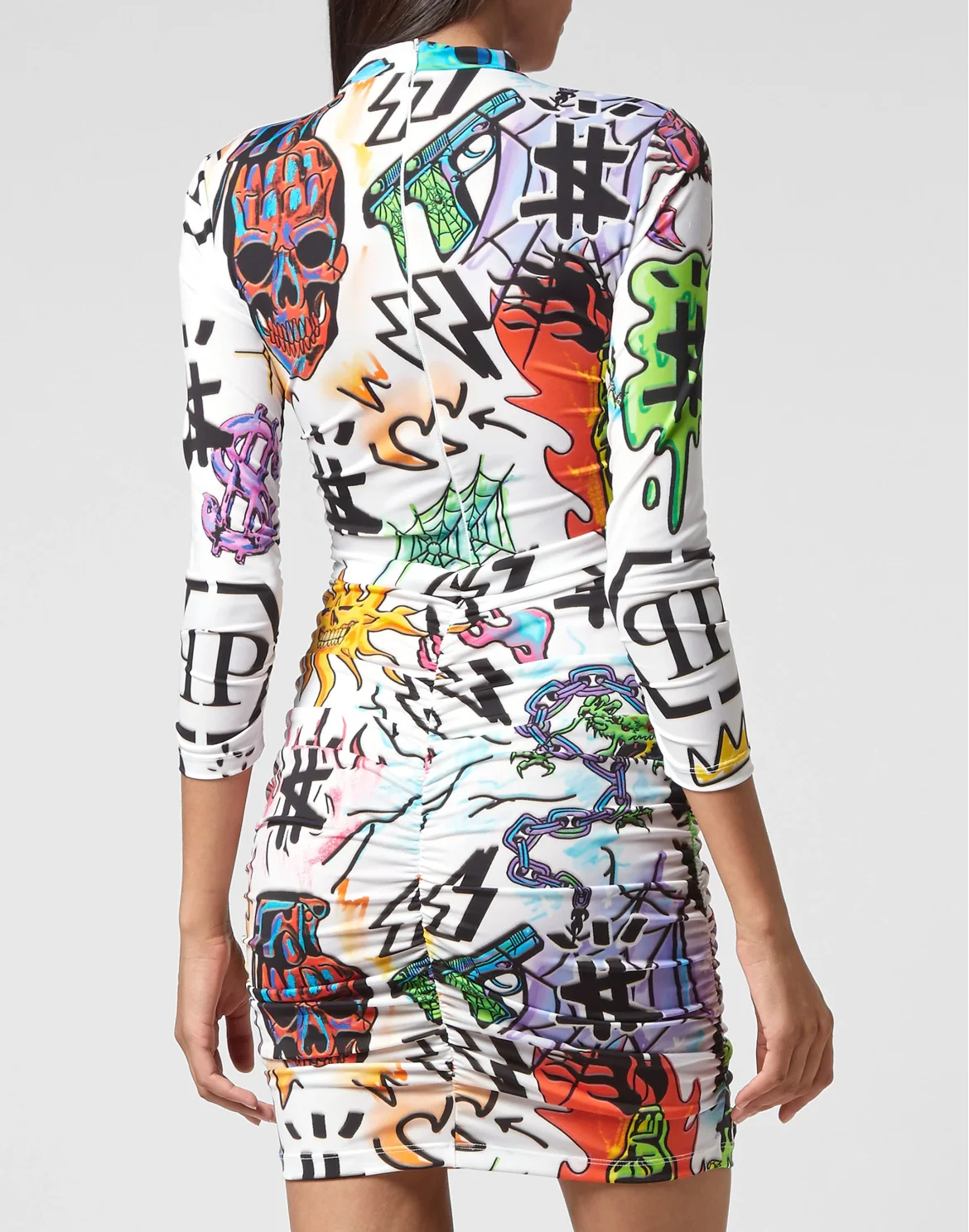 Short Dress LS Tattoo Monogram, цвет: Белый