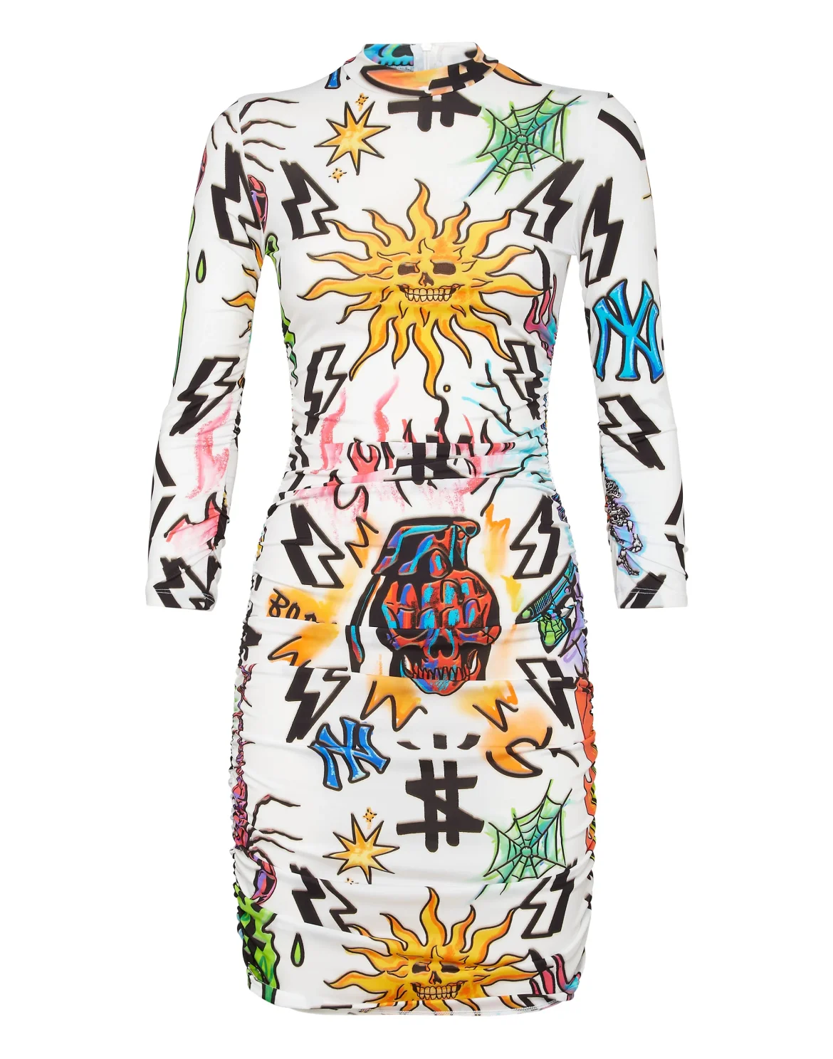 Short Dress LS Tattoo Monogram, цвет: Белый