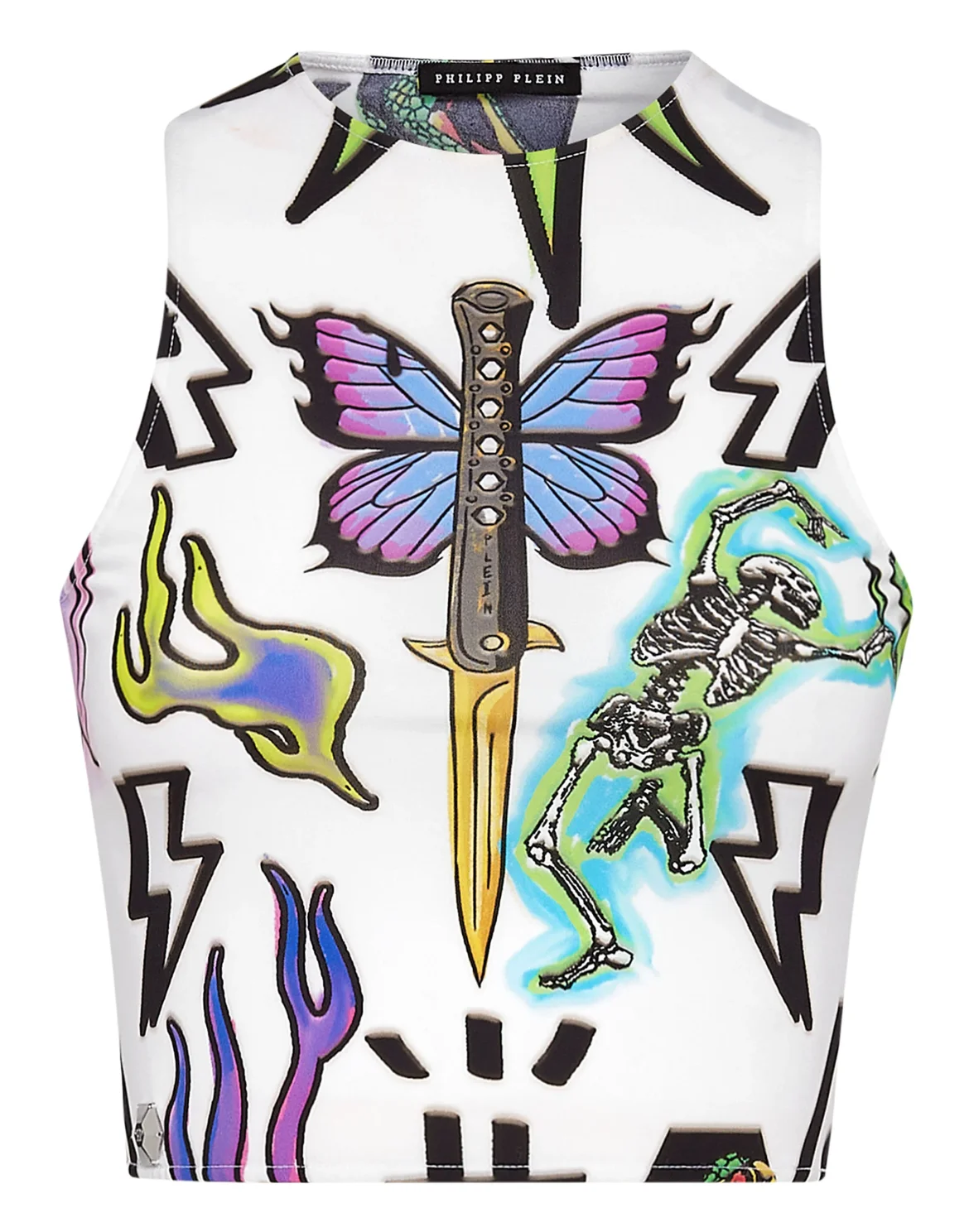 Crop Top Tattoo Monogram, цвет: Белый