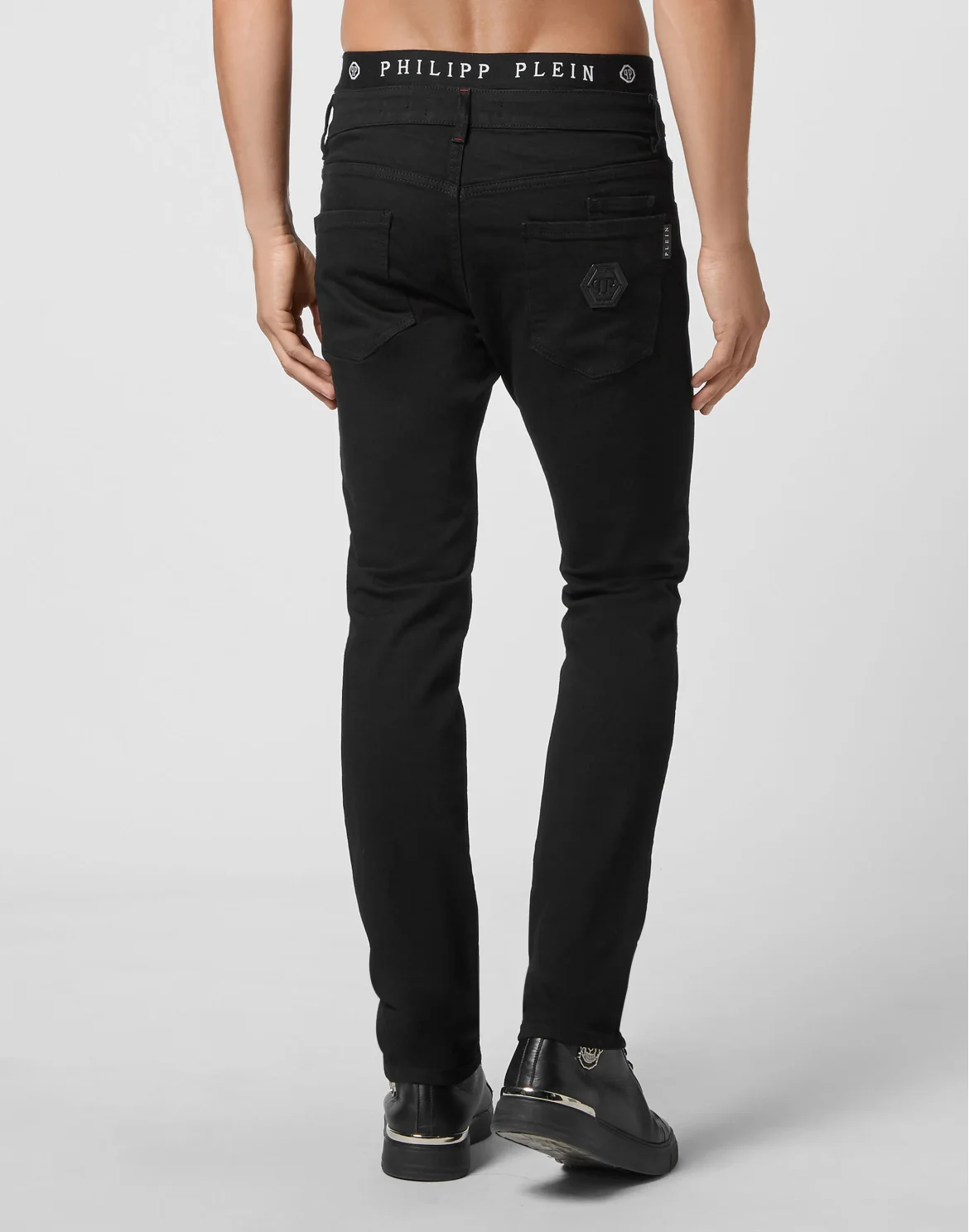 Denim Trousers Super Straight Cut Iconic Plein, цвет: Черный