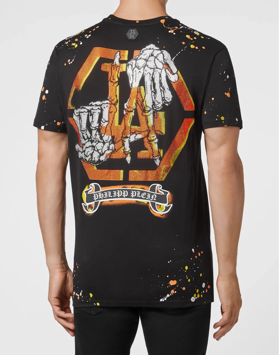 T-shirt Round Neck SS Stones LA fingers, цвет: Черный