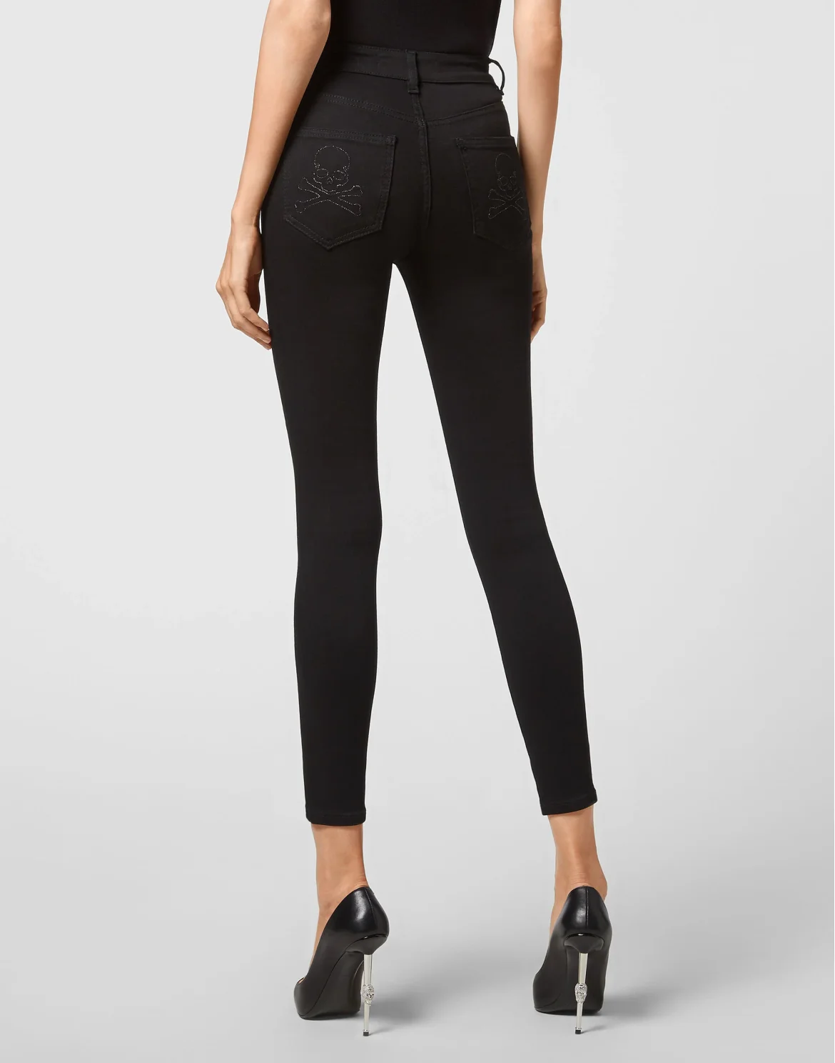 Denim Skinny Trouser  Skull, цвет: Черный