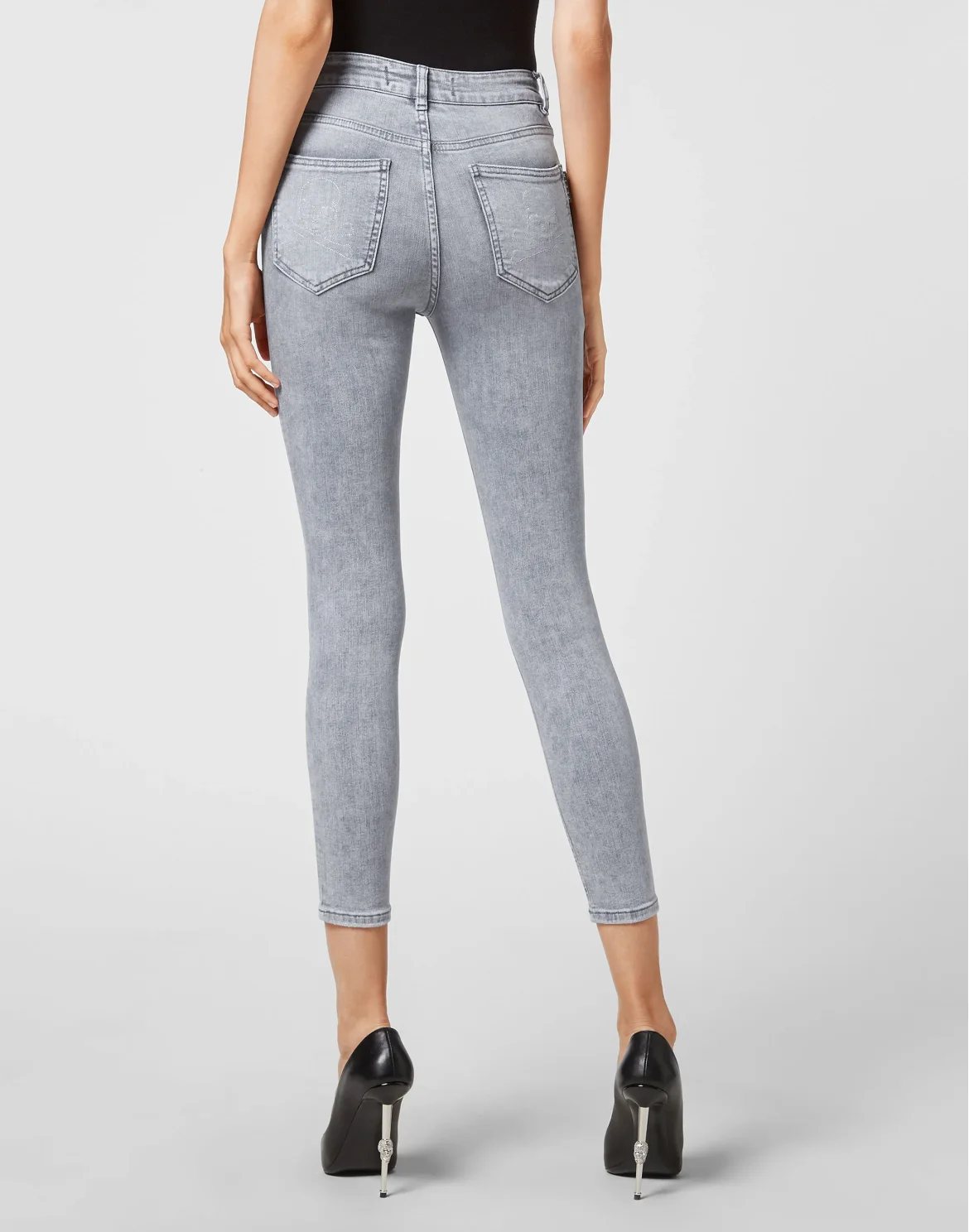 Denim Skinny Trouser  Skull, цвет: Серый