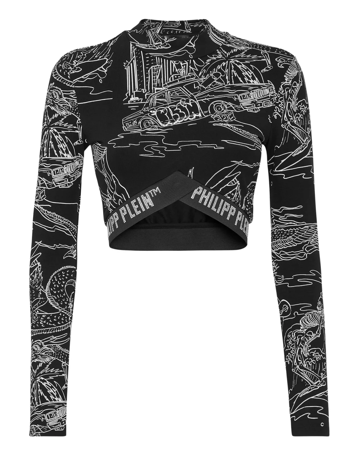 Jogging Top LS Stones Skeleton tattoo, цвет: Черный