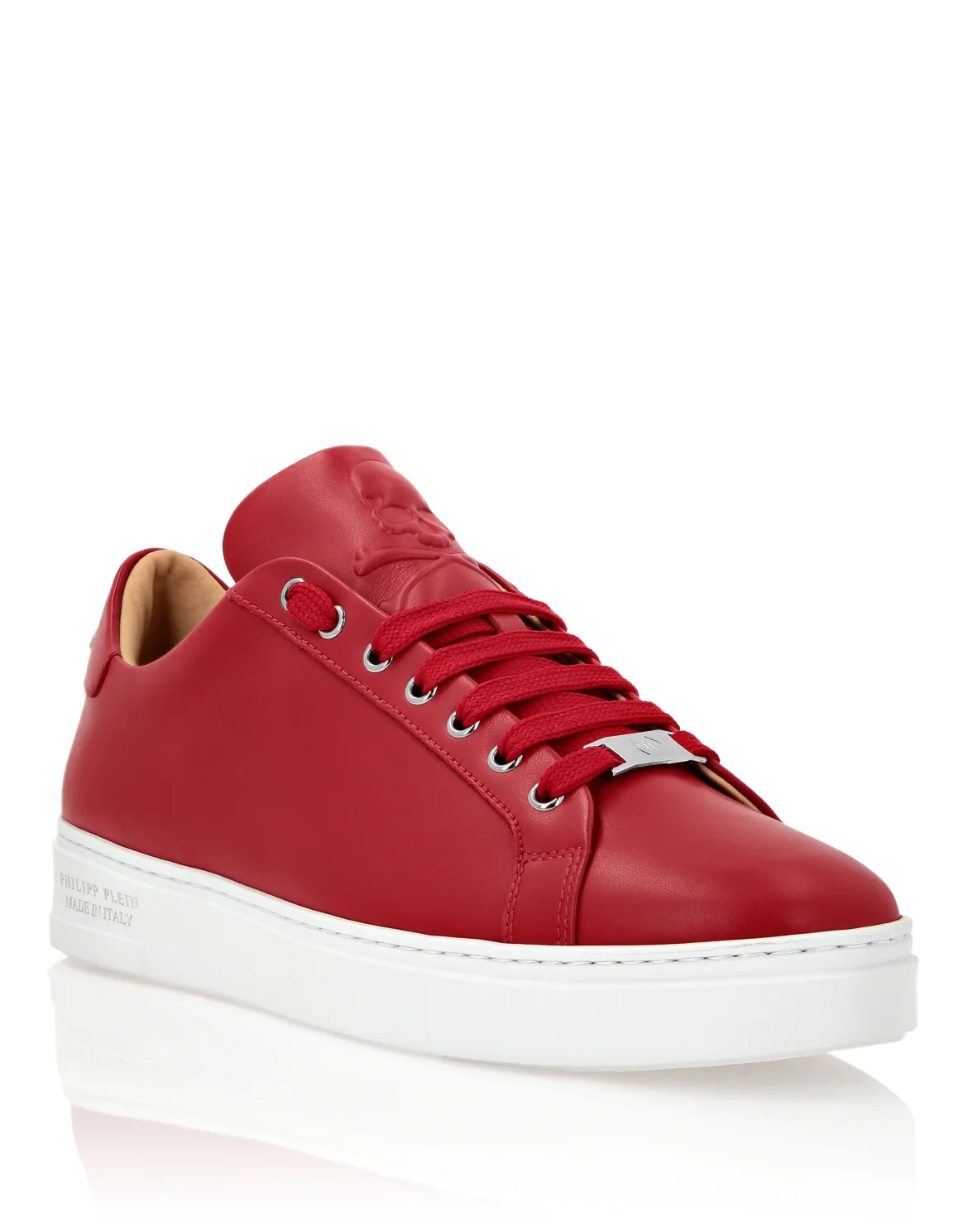 Leather Lo-Top Sneakers Philipp Plein TM, цвет: Красный