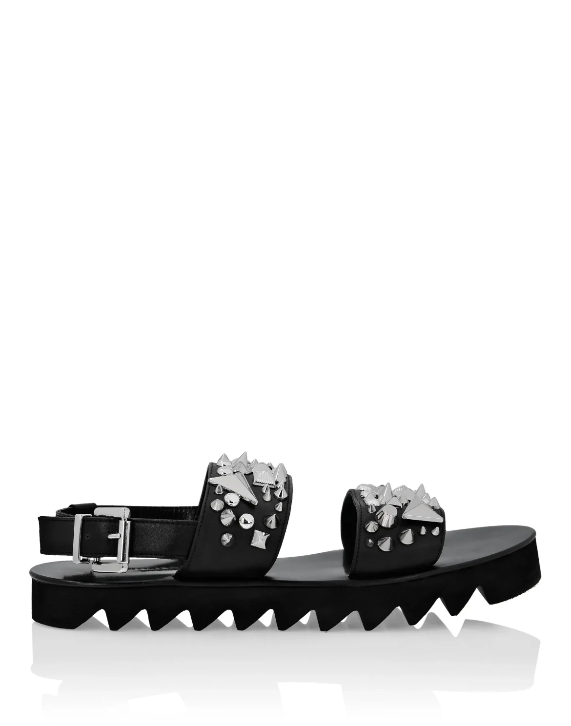Leather Sandals  Studs, цвет: Черный