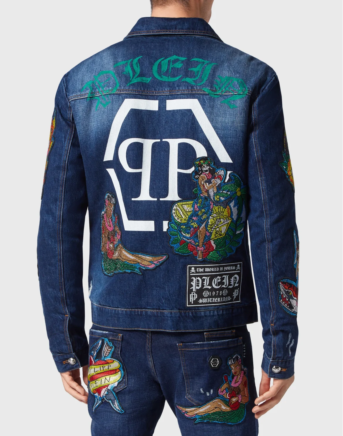 Denim Zip Jacket Hawaii, цвет: Синий