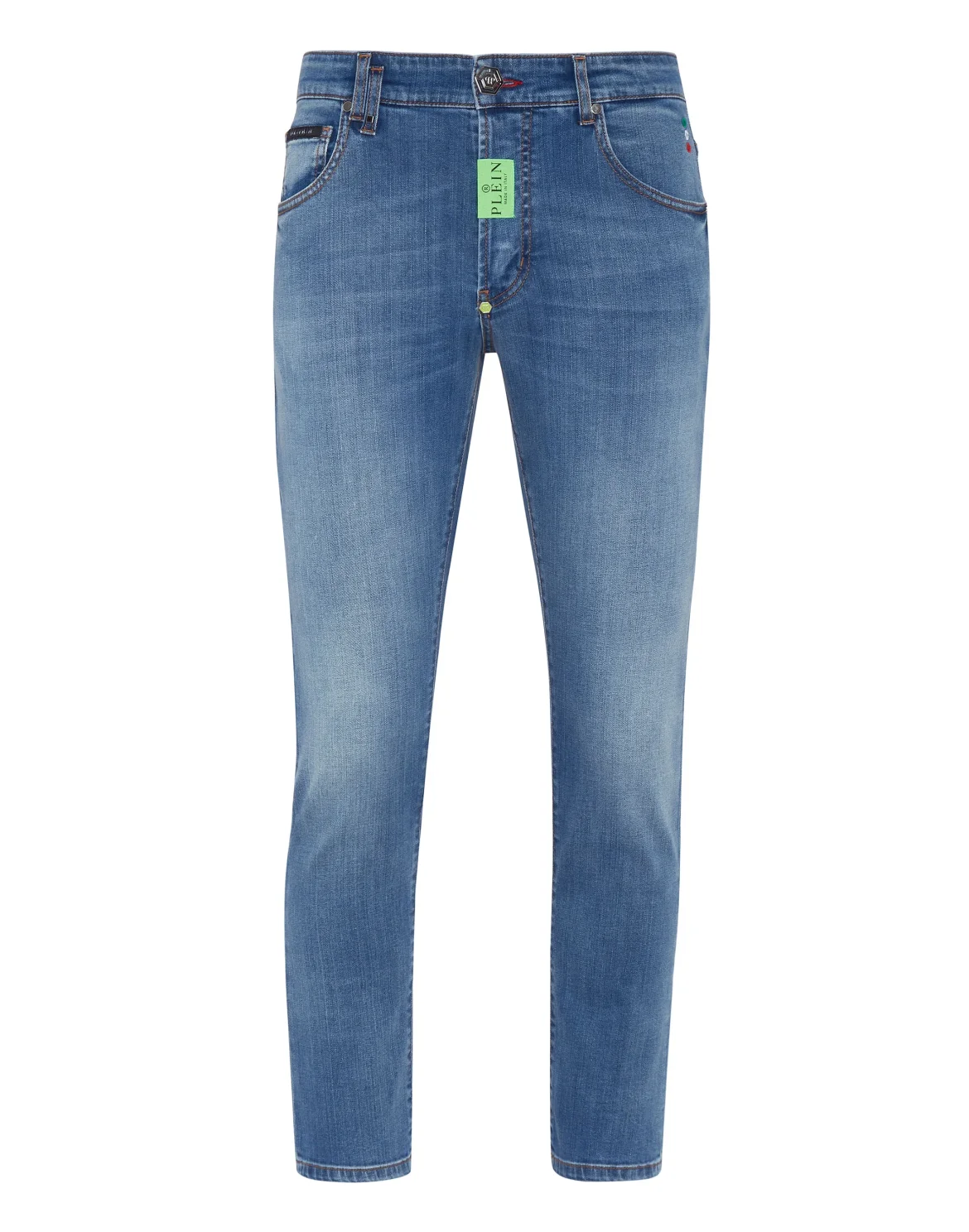 Denim Trousers Skinny Fit Hexagon, цвет: Синий