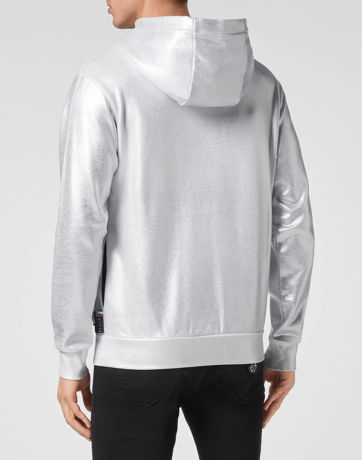 Hoodie Sweatshirt Iconic Plein, цвет: Серебристый