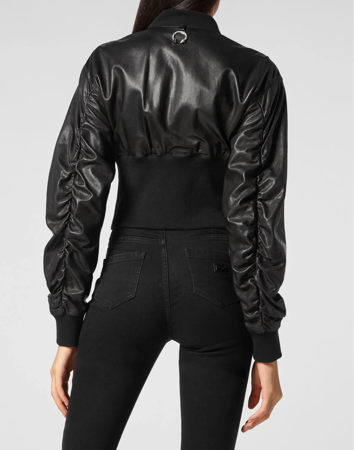 Leather Bomber, цвет: Черный
