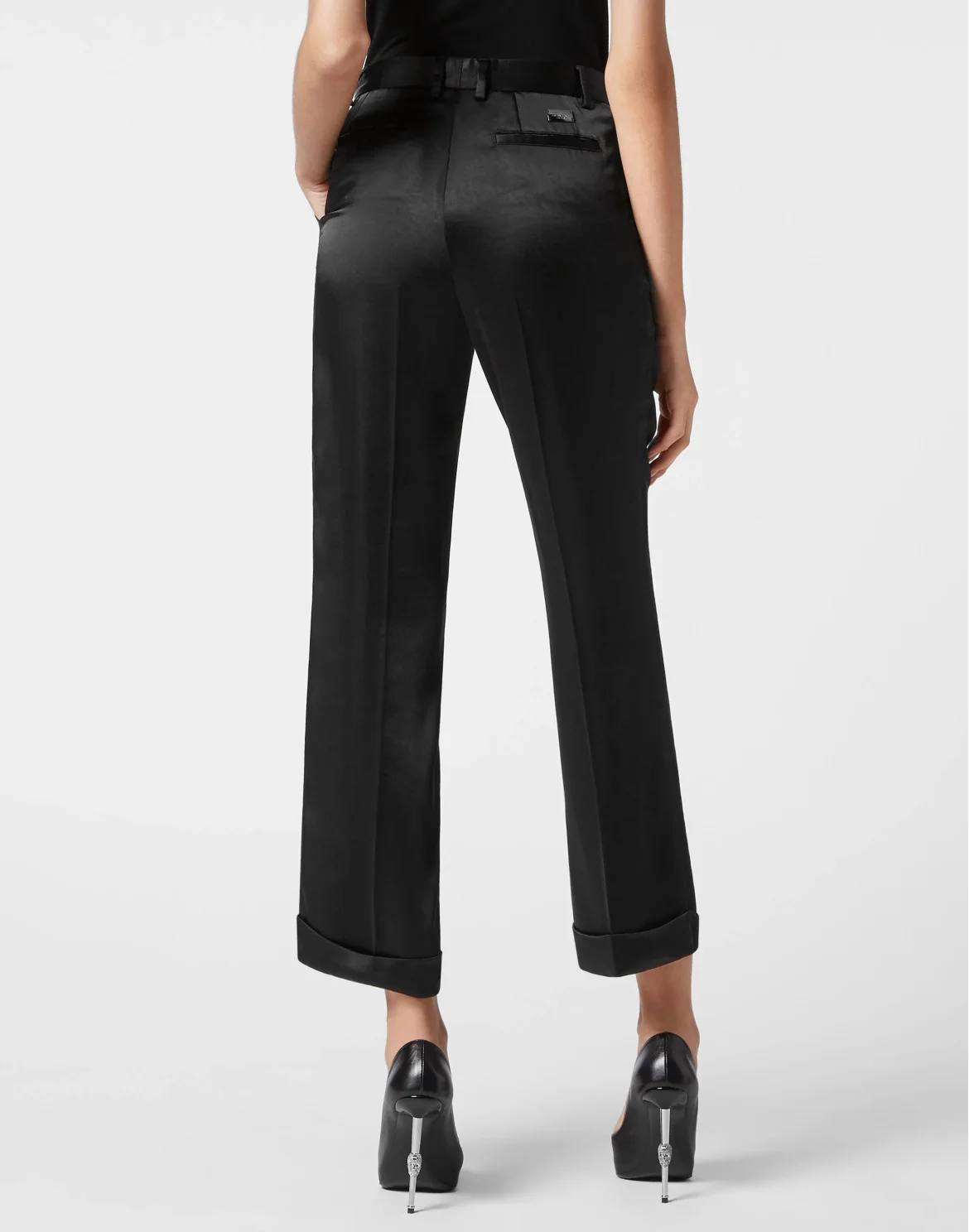 Satin Trousers, цвет: Черный