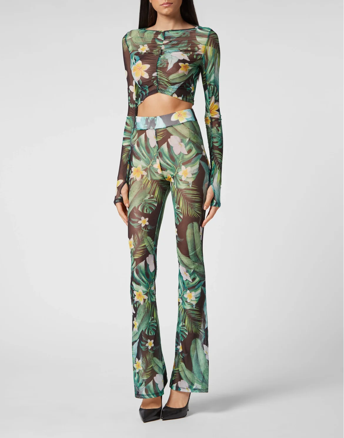 Flare Trousers Hawaii, цвет: Зеленый