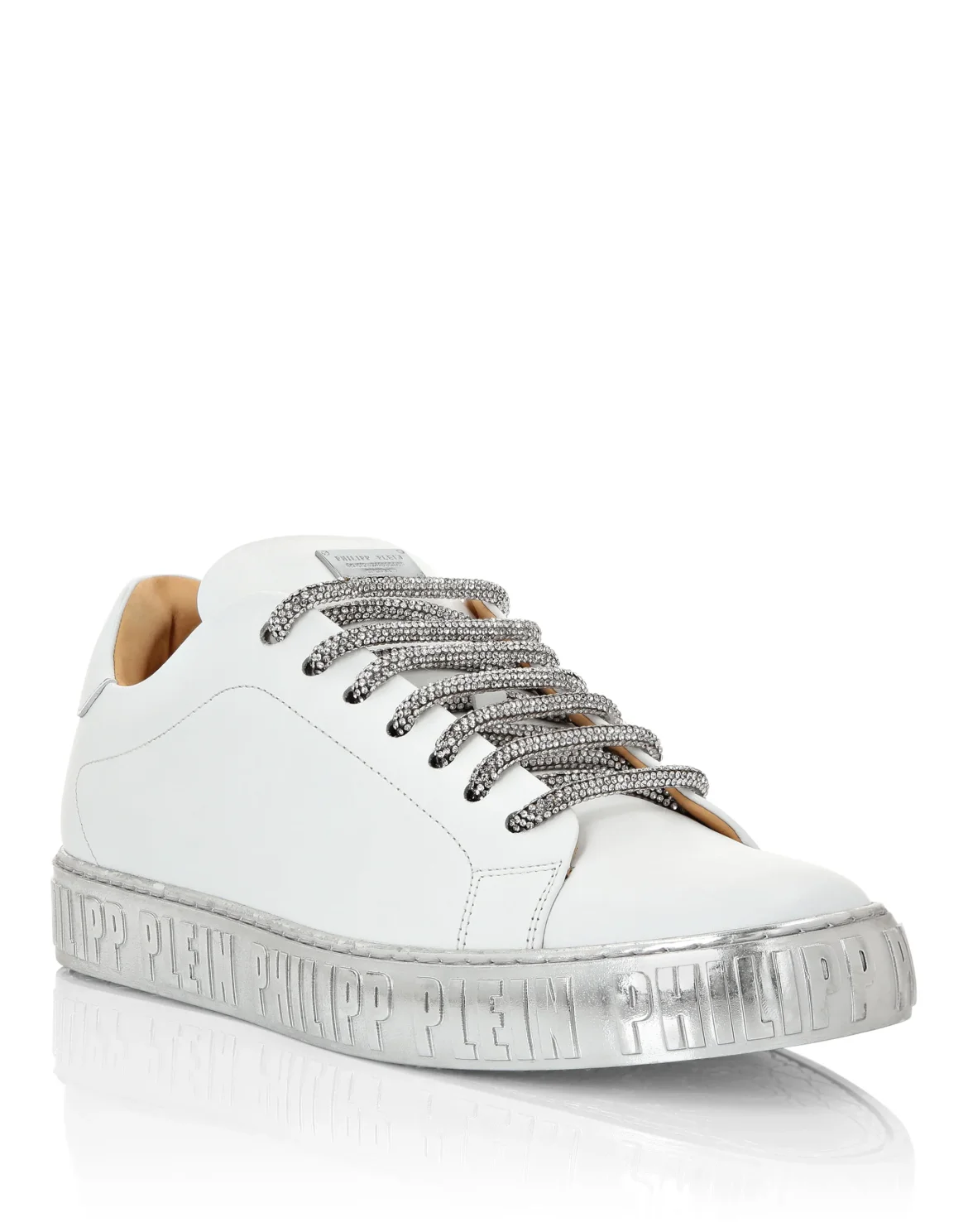 Strass Lo-Top Sneakers, цвет: Белый