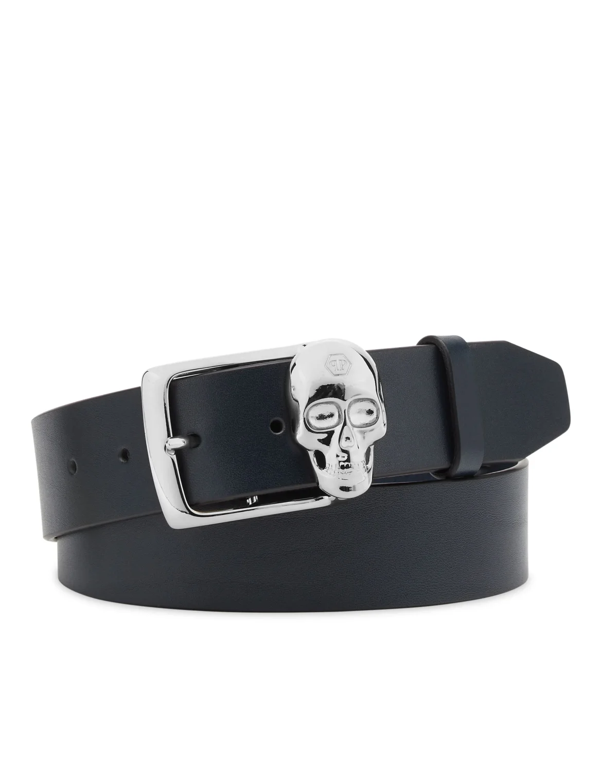 Leather Belt Skull, цвет: Синий