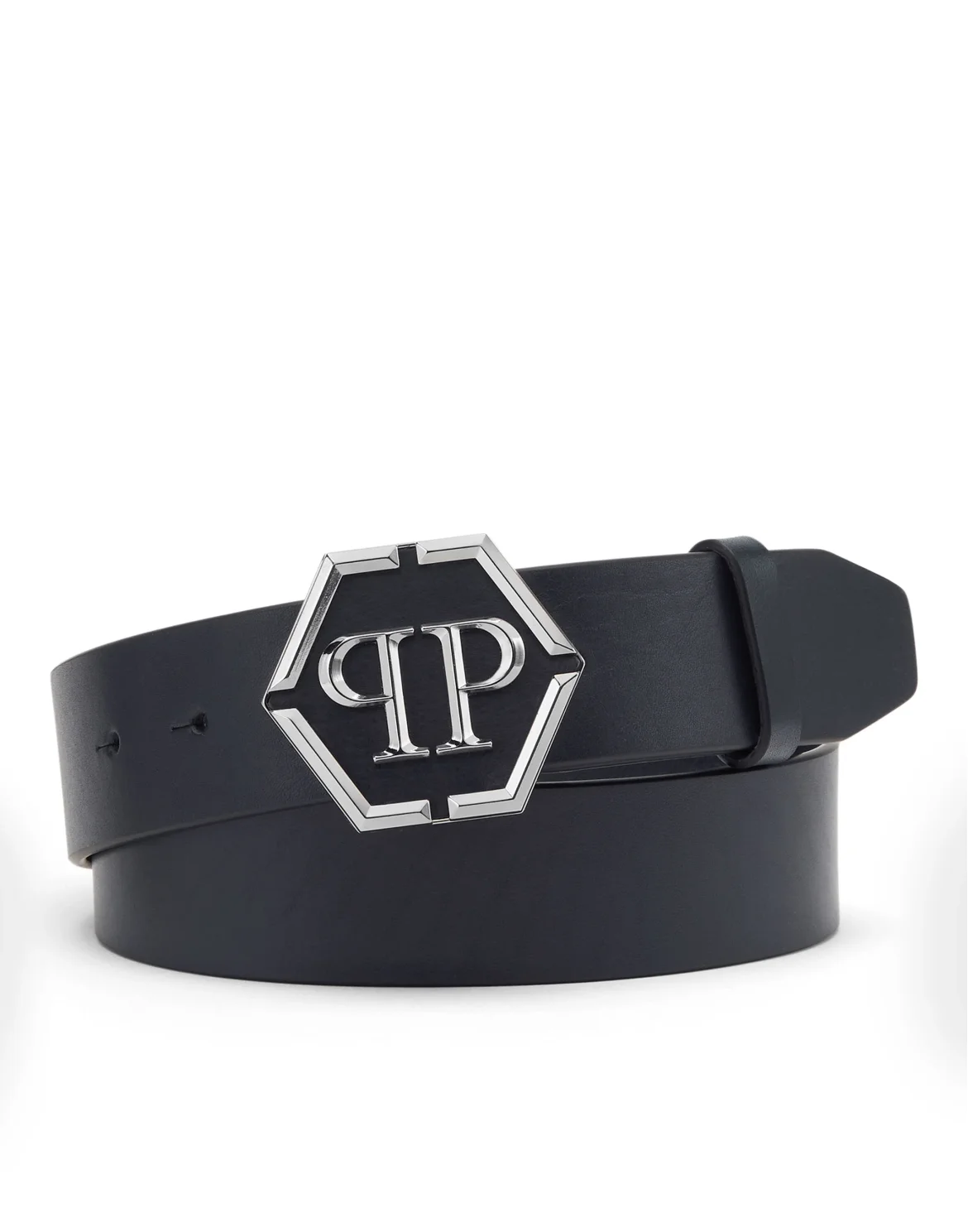 Leather Belt Hexagon, цвет: Синий