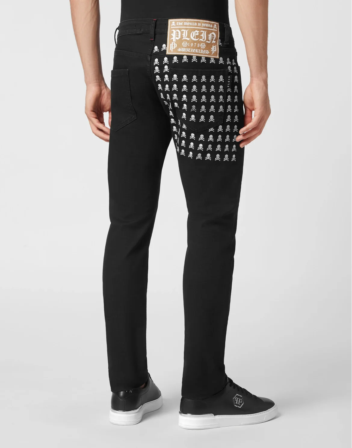 Denim Trousers Super Straight Cut Skull&Bones, цвет: Черный