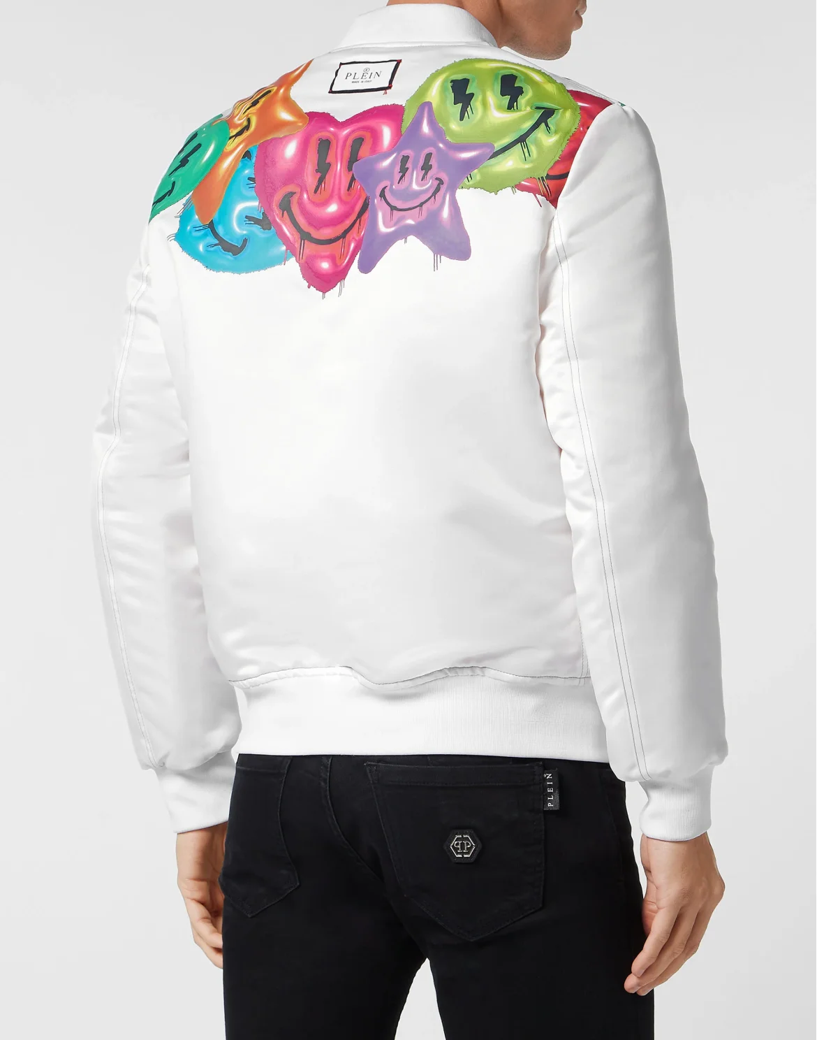 Satin Bomber Smile, цвет: Белый