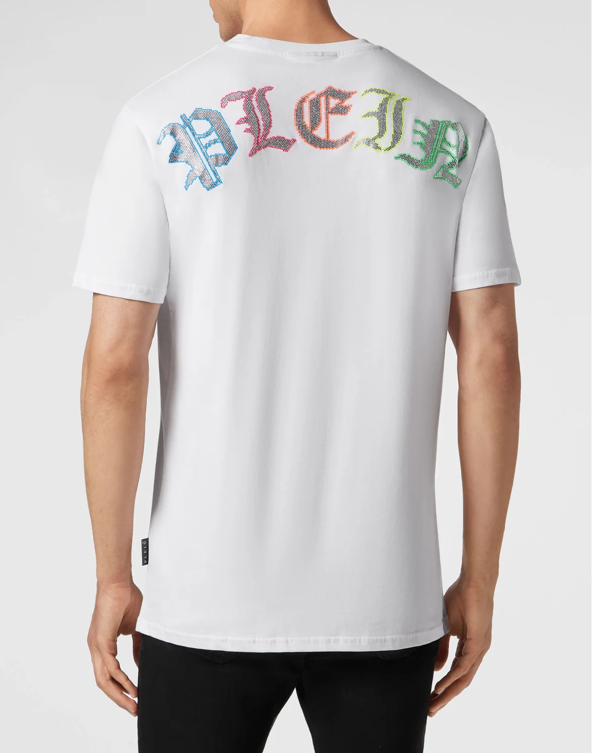 Embroidered T-shirt Round Neck SS with Crystals Gothic Plein, цвет: Белый