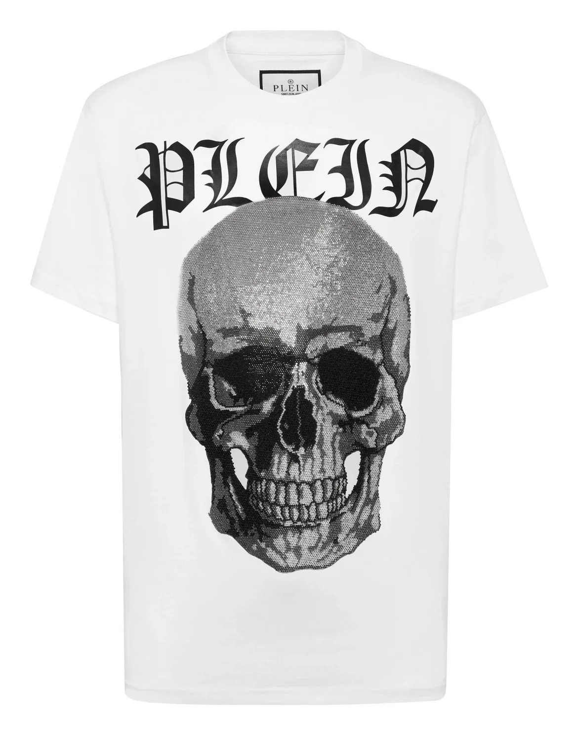 T-shirt Round Neck SS with Crystals Skull, цвет: Белый