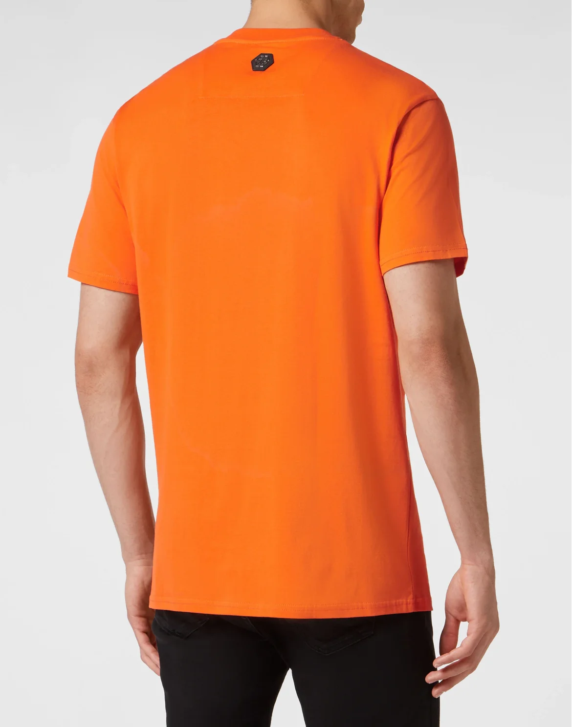 T-shirt Round Neck SS with Crystals Skull, цвет: Оранжевый