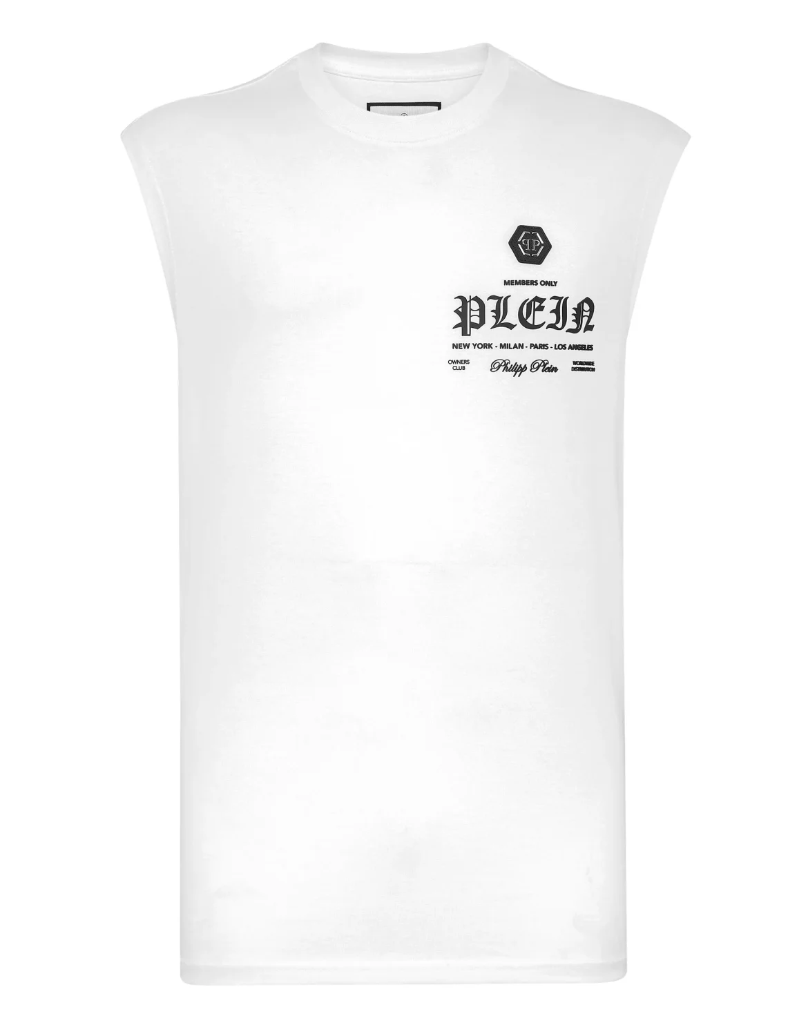 Sleeveless T-shirt Round Neck, цвет: Белый