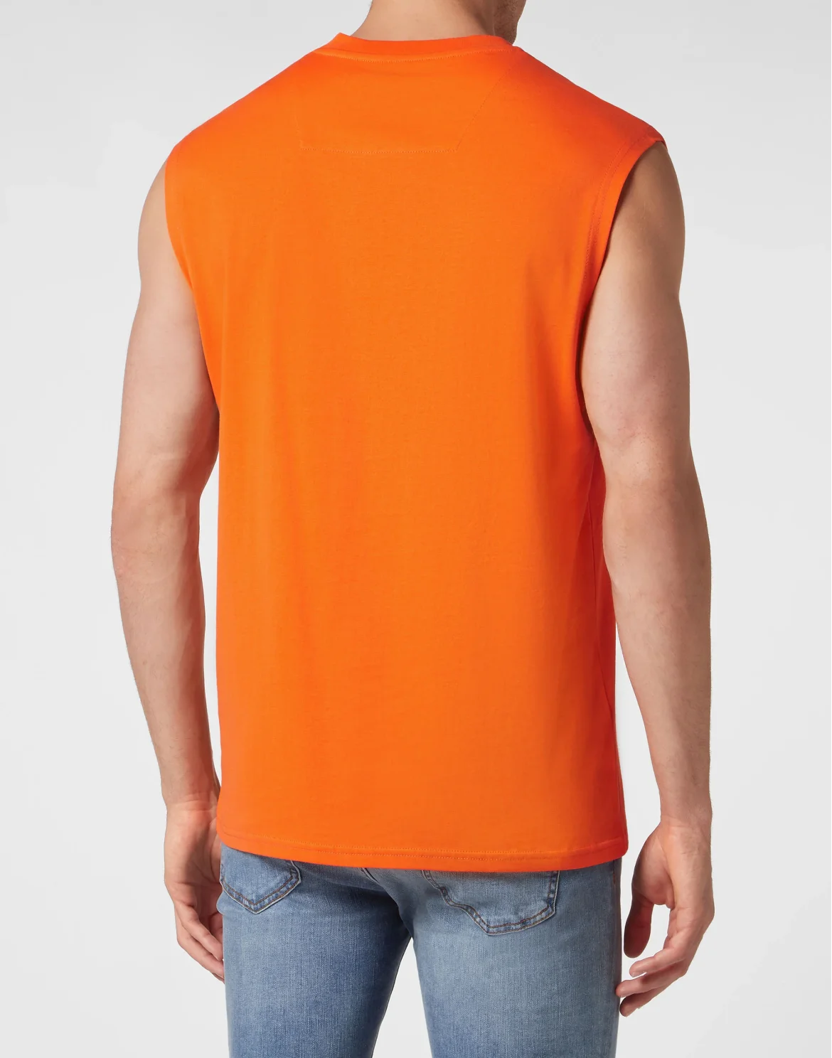 Sleeveless T-shirt Round Neck, цвет: Оранжевый