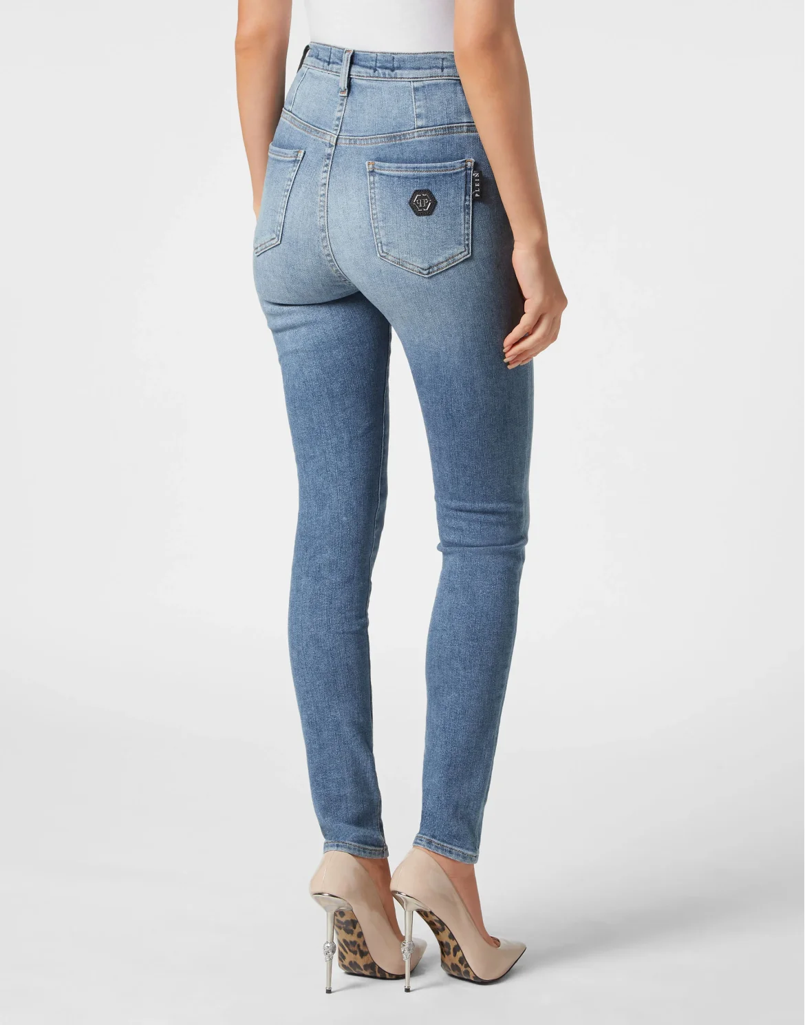 Super High Waist Jeggings, цвет: Синий