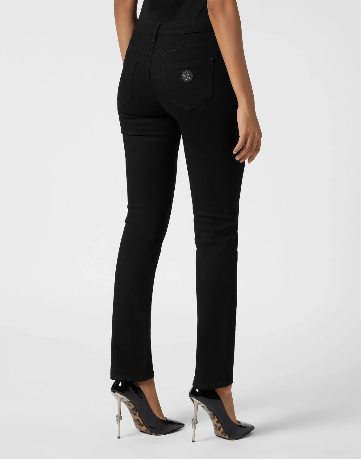 Denim Trousers Regular Fit, цвет: Черный