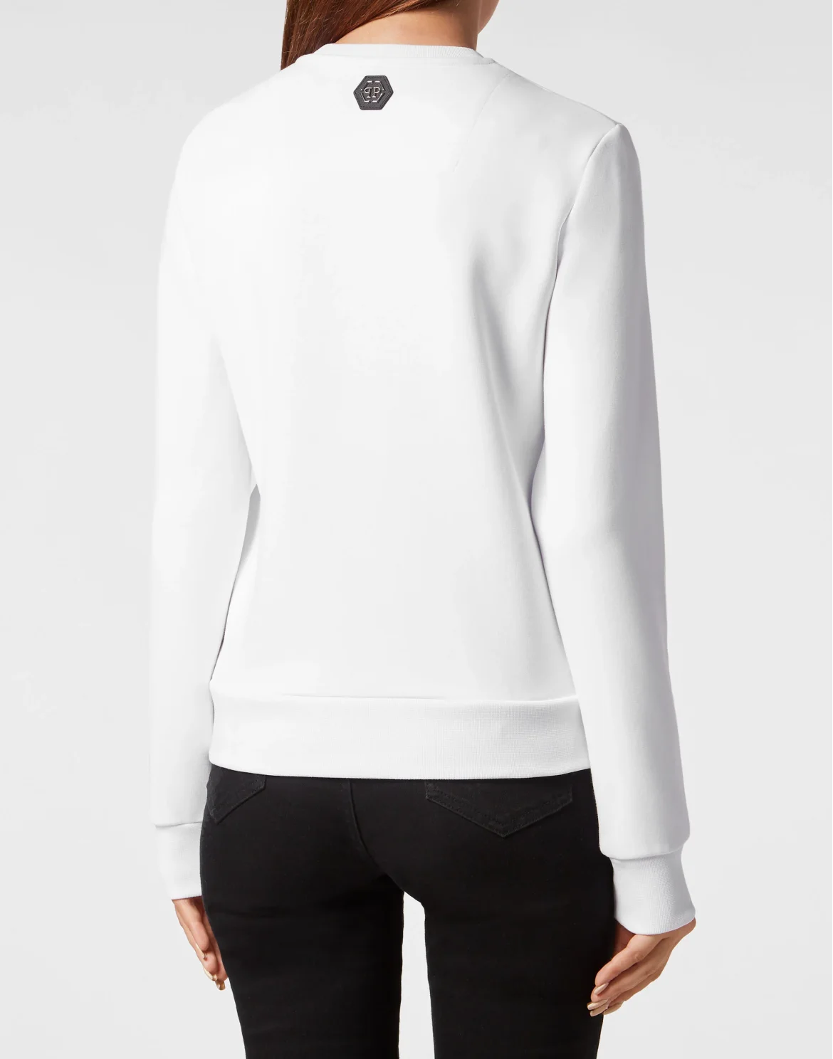 Sweatshirt LS with Crystals Teddy Bear, цвет: Белый
