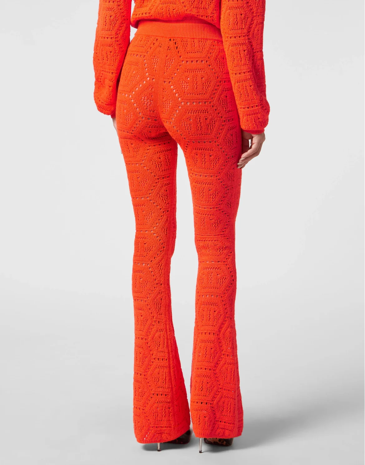 Fluo Knit Trousers Monogram, цвет: Оранжевый
