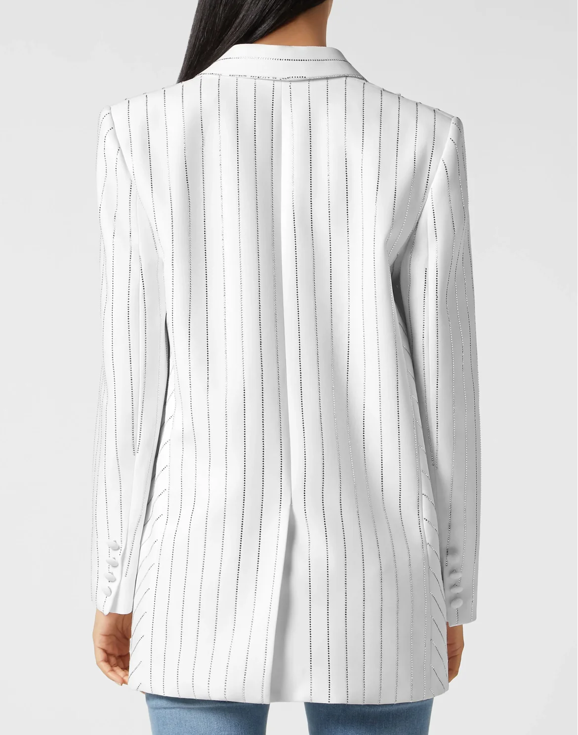 Cady Blazer Crystal Pinstripe, цвет: Белый