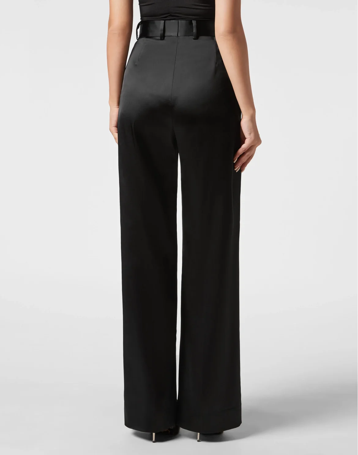 Satin Stretch Man Fit Trousers Sartorial, цвет: Черный