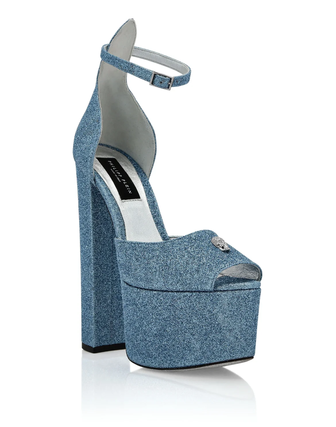 Glitter Platform Sandals Hi-Heels, цвет: Голубой