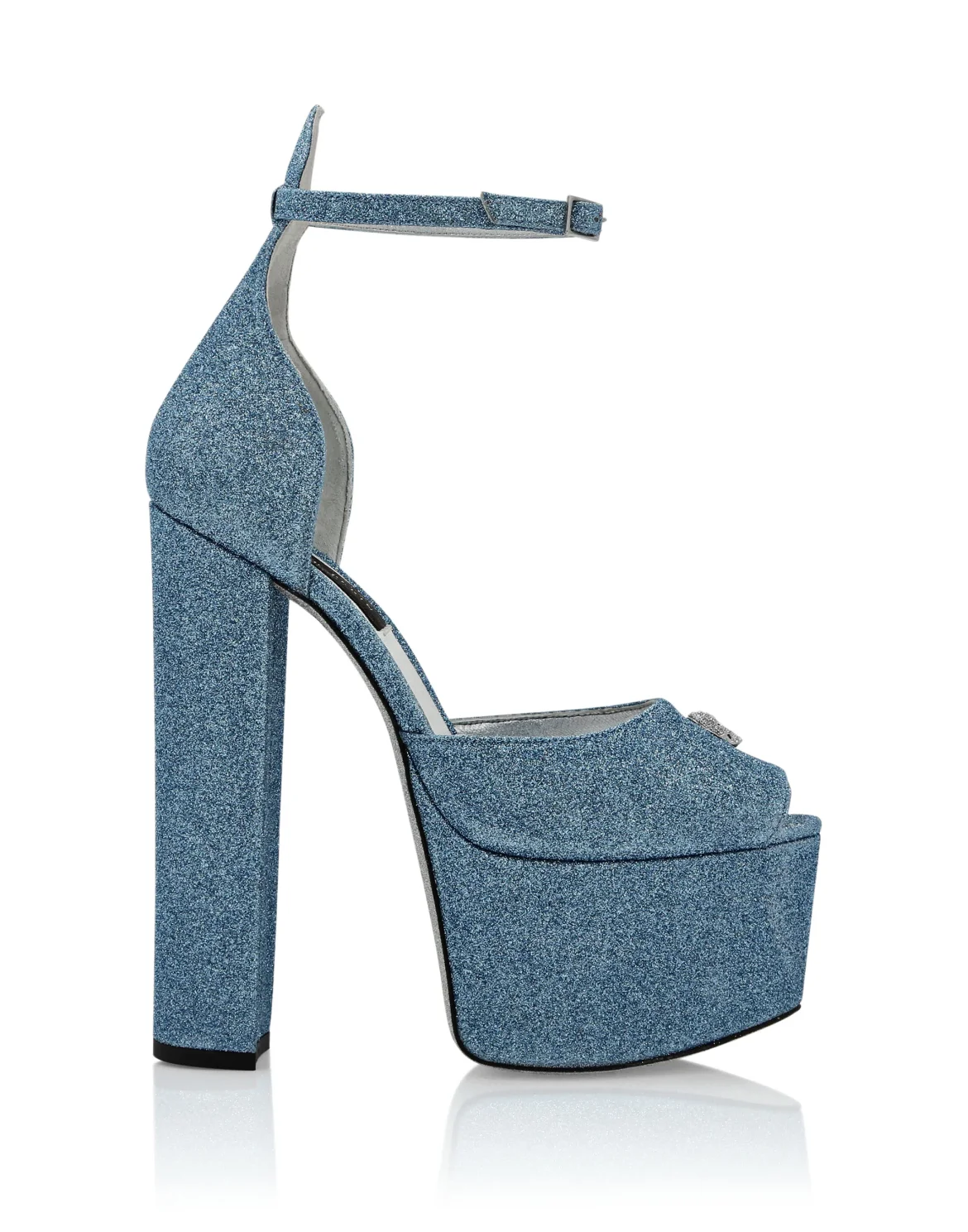 Glitter Platform Sandals Hi-Heels, цвет: Голубой
