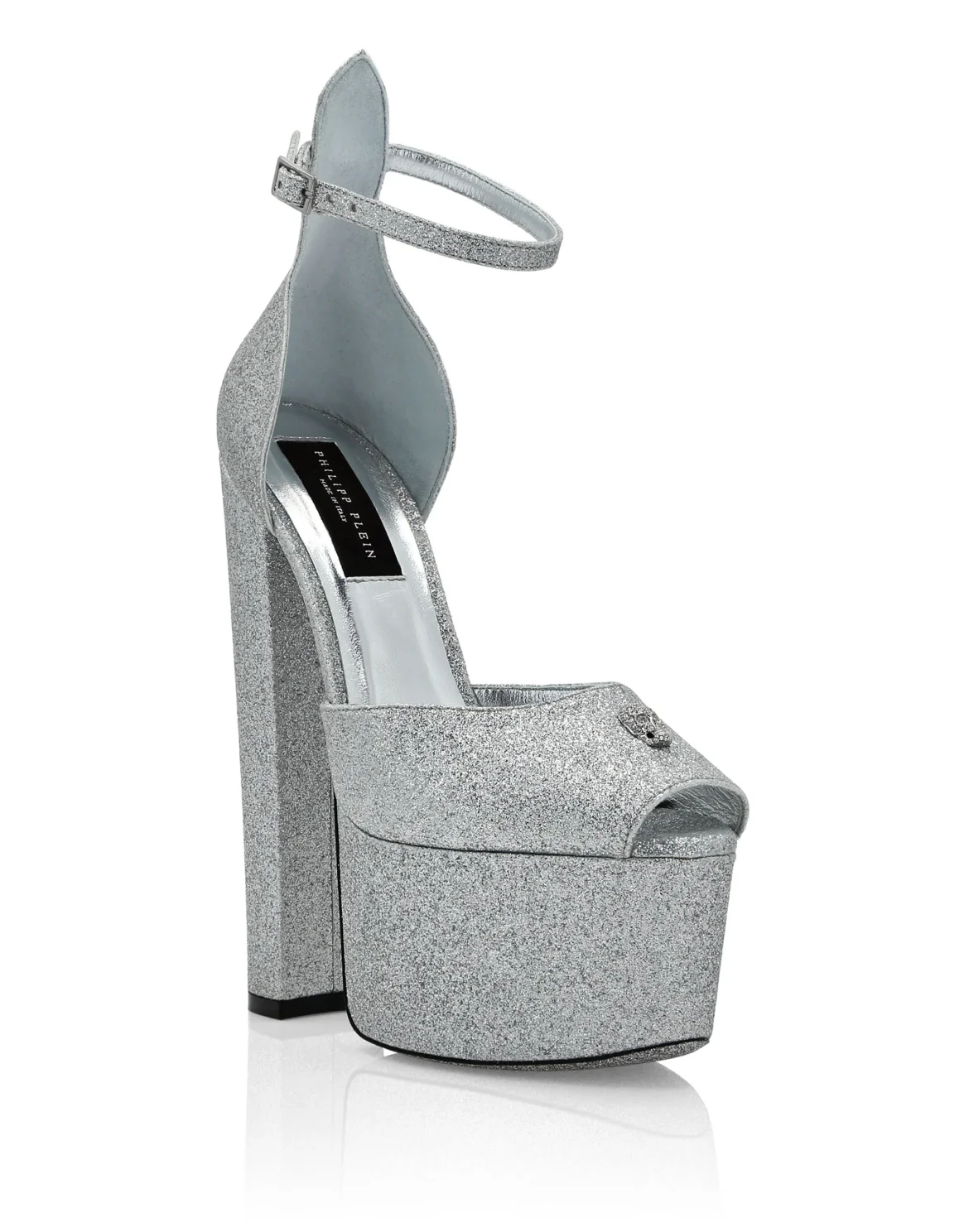 Glitter Platform Sandals Hi-Heels, цвет: Серебристый