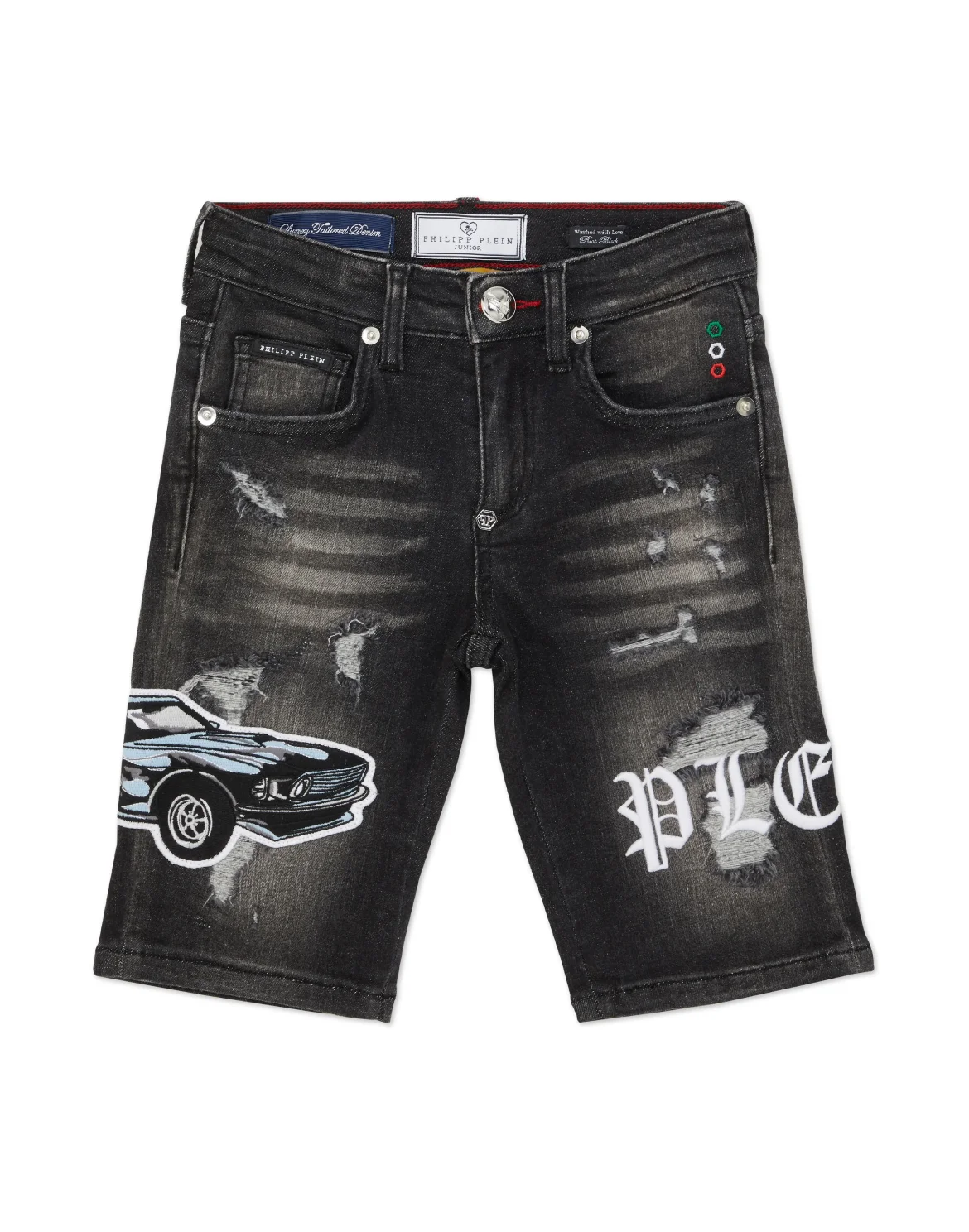 Denim Shorts Formentera Cars Racing, цвет: Черный
