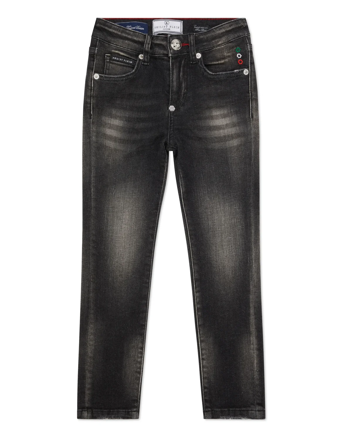 Denim Skinny Fit Trousers Italic Plein, цвет: Черный