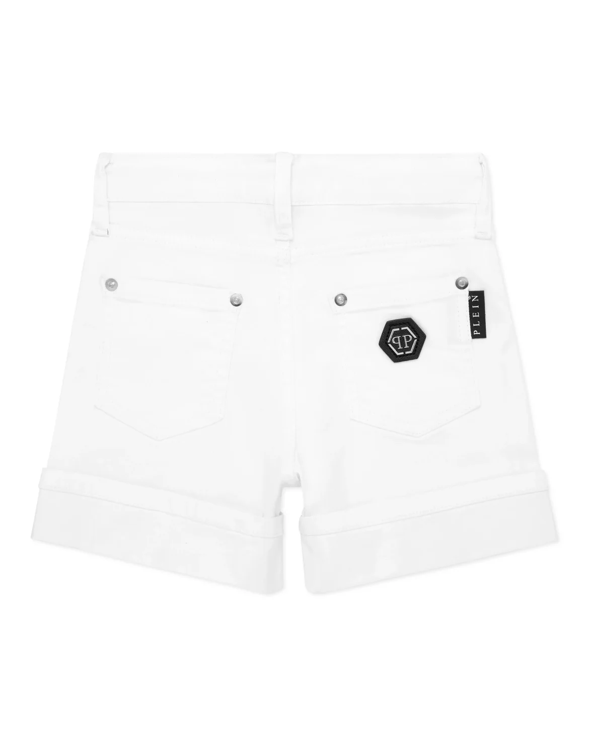 Cuff Denim Shorts, цвет: Белый