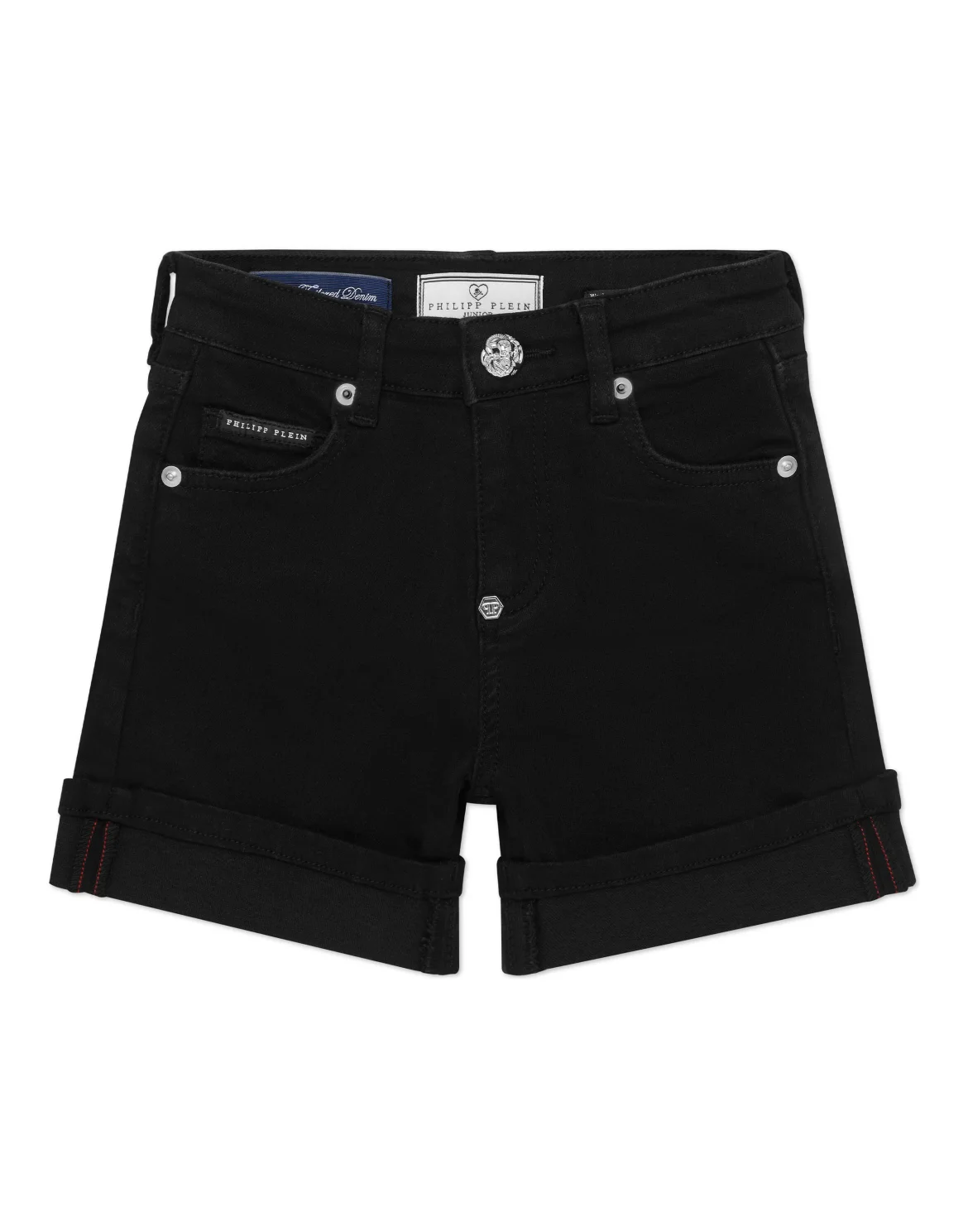 Cuff Denim Shorts, цвет: Черный