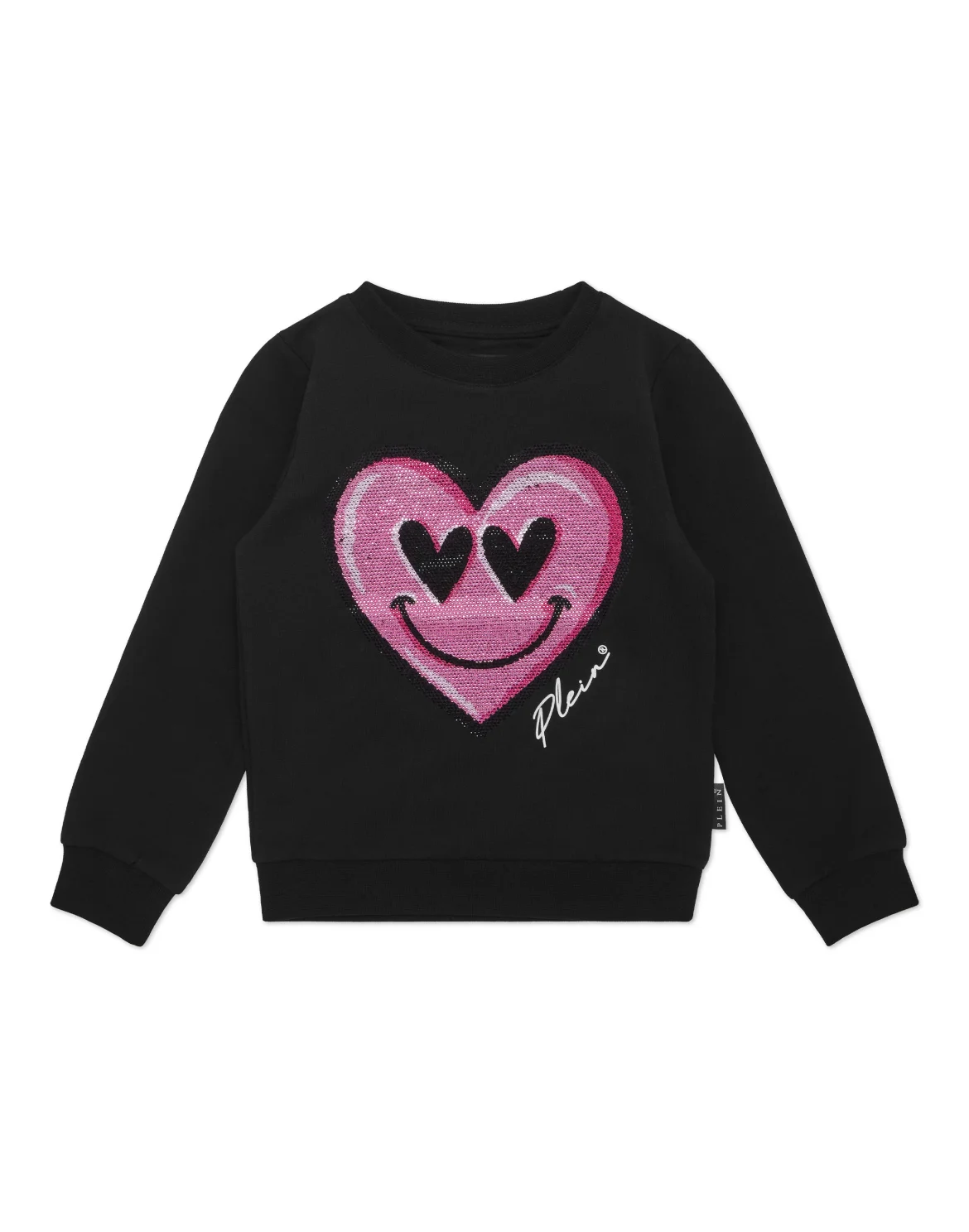 Sweatshirt Round Neck LS Smile, цвет: Черный