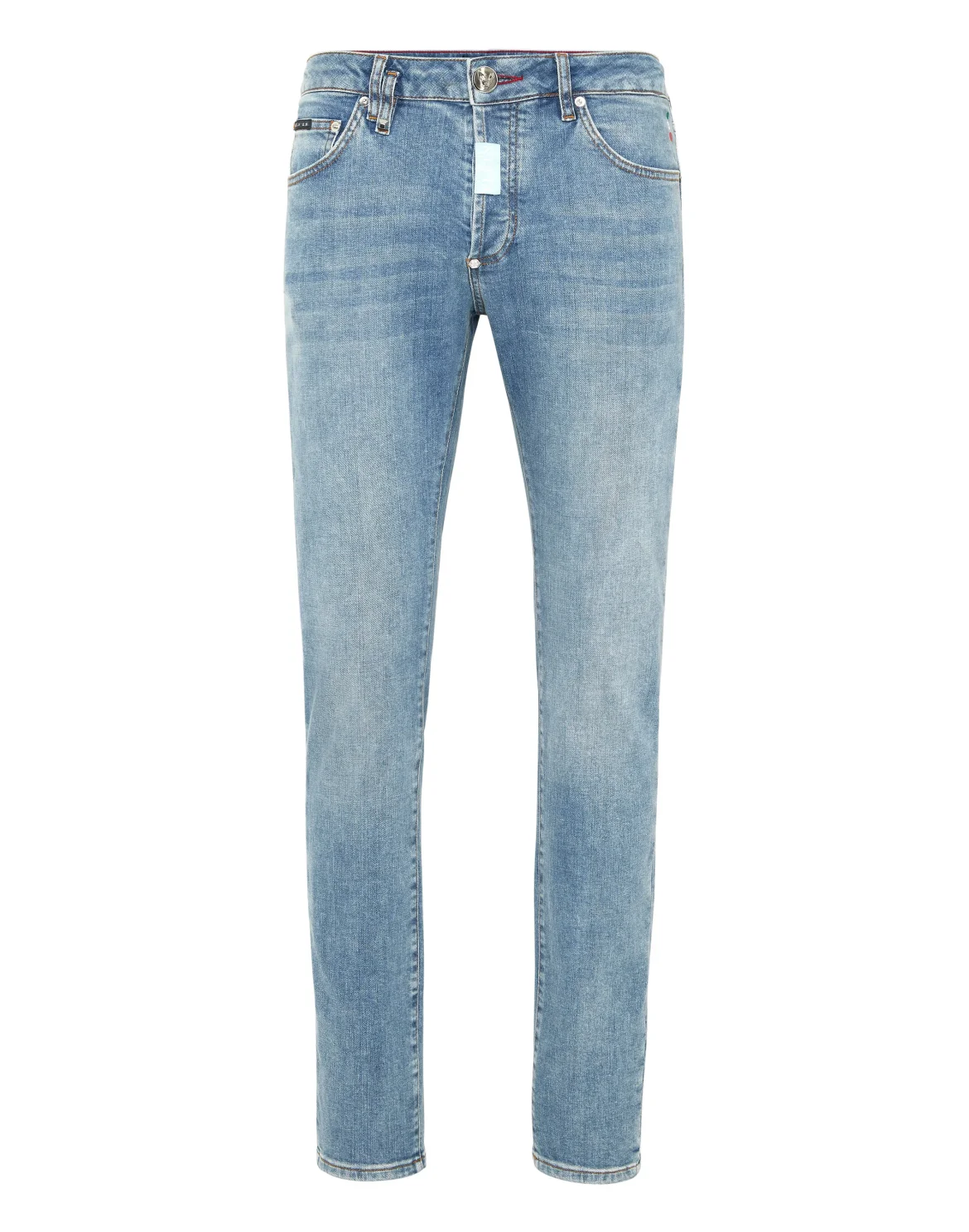 Denim Super Straight Cut Fit Trousers Hexagon, цвет: Серый