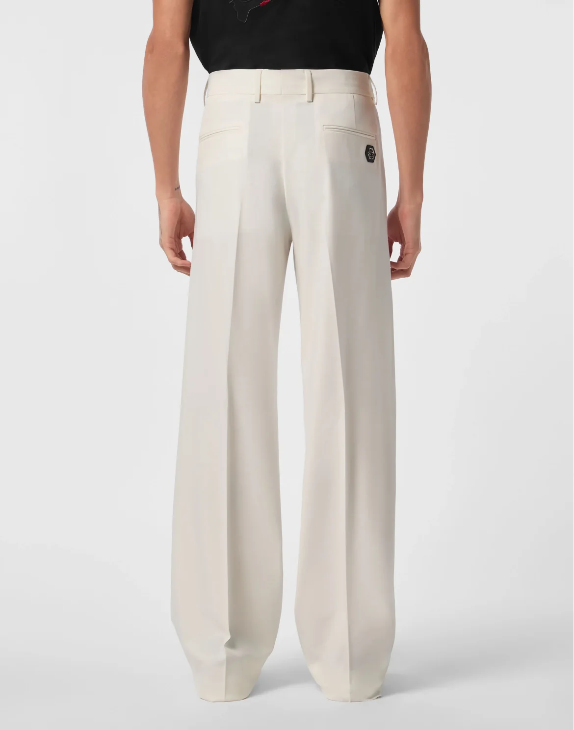 Wool Wide Leg Trousers, цвет: Белый